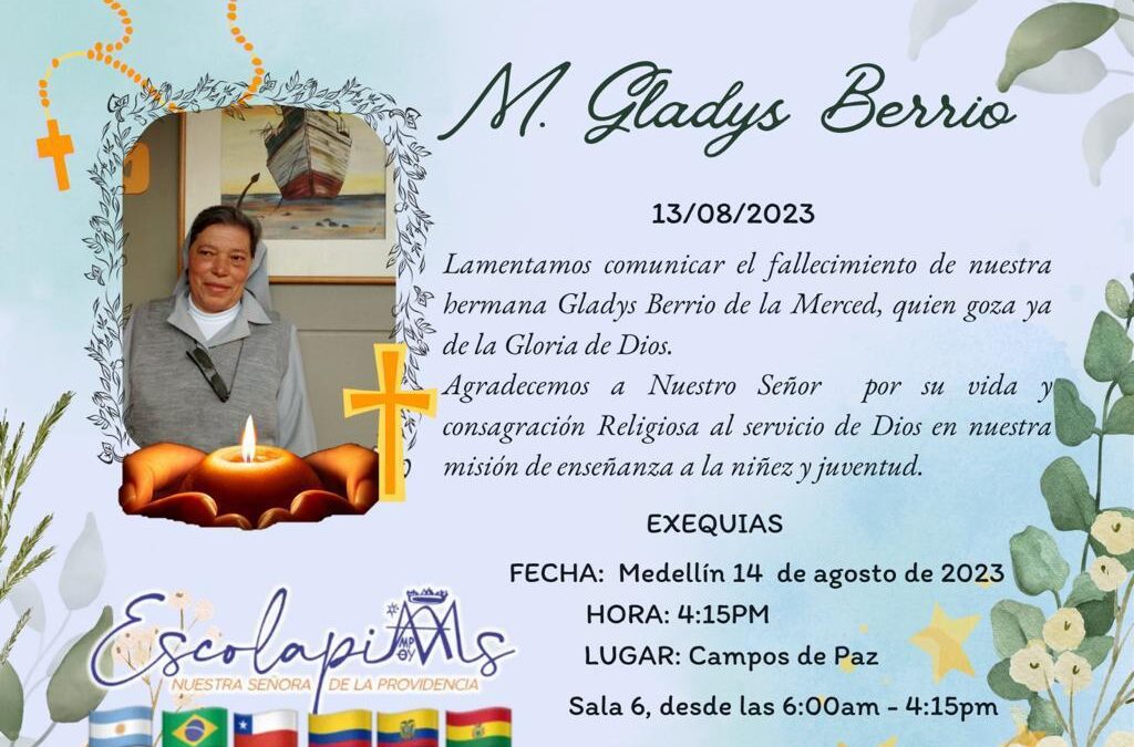 Condolencias para las Escolapias en Medellín